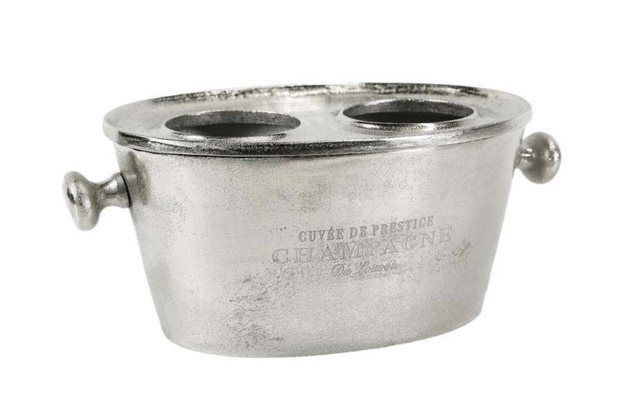Flaschenk-hler-f-r-2-Flaschen-SIlber-aus-Metall-MN-FK-2033-4-fotor-2023122292632 Flaschenkühler in Silber aus Aluminium für 2 Flaschen Wein, Sekt oder Lillet
