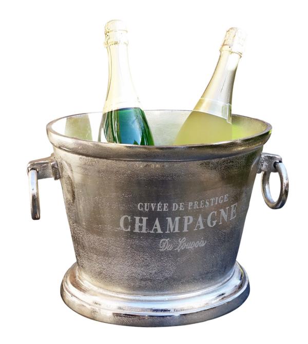 Philipp-Noll-Champagnerk-hler-Aluminium-Silber-XXL-38-cm-MN-FK-2011-5 Champagnerkühler Silber aus Metall (Aluminium)