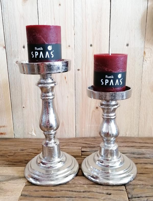 Kerzenst-nder-Silber-Aluminium-2er-Set-MN-KS-8035-8036-35f3584efec71a Kerzenständer Silber 2er Set Stumpenkerzen