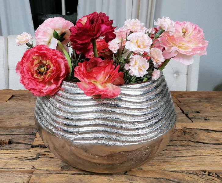 Vase-Silber-Aluminium-Rund-Struktur-MN-VA-1024-1025-115dff632eb5bab