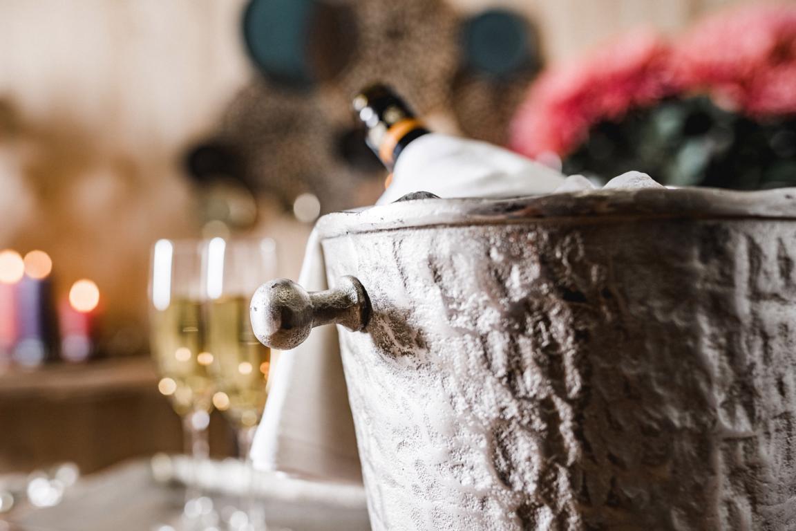 Flaschenkühler Kühler für Flaschen Sekt Wein oder Champagner Silber Aluminium (Metall) Flaschenkühler Silber Aluminium