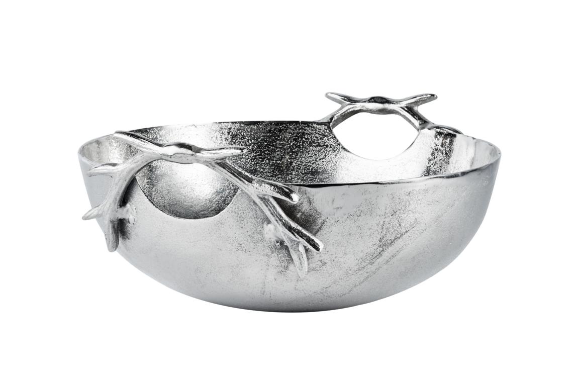 Schale-rund-2 Schale Geweih Silber aus Metall