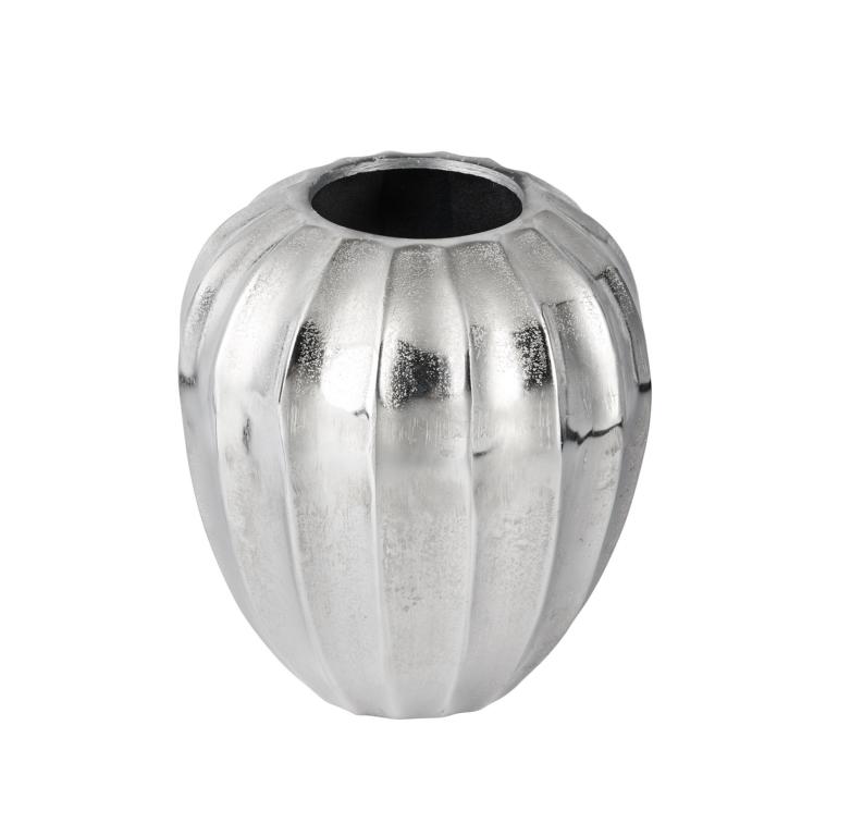 Vase-03_1 Vase Silber Rund aus Metall