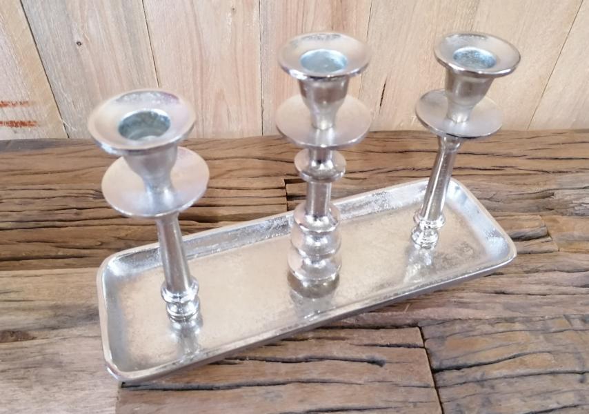 Kerzenst-nder-3-Armig-Silber-Aluminium-Stabkerzen-MN-KS-80485ffd9d4f2dd48 Kerzenständer Kerzenhalter Silber aus Aluminium (Metall)