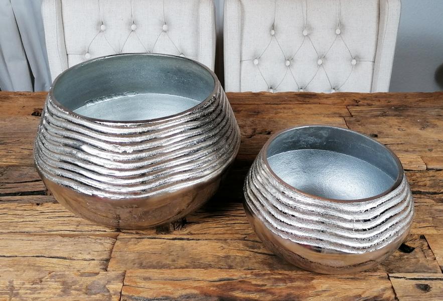 Vase-Silber-Aluminium-Rund-Struktur-MN-VA-1024-10255dff6330315d5