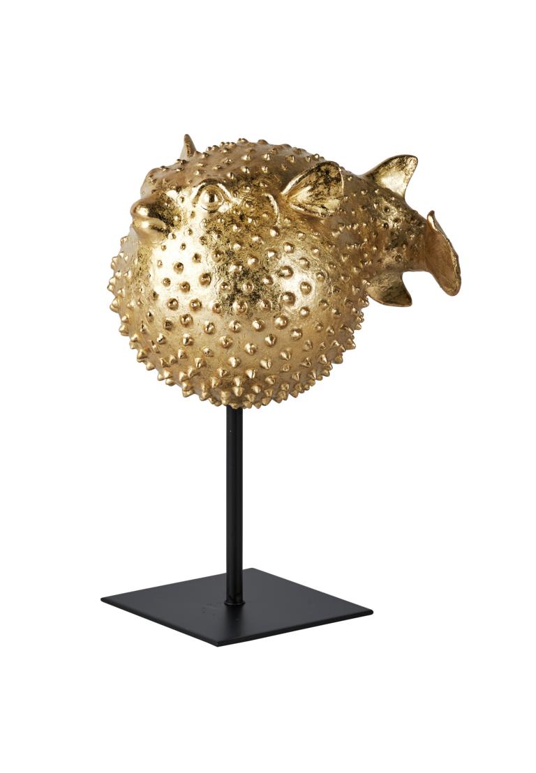 Kugelfisch-02 Kugelfisch Deko Gold