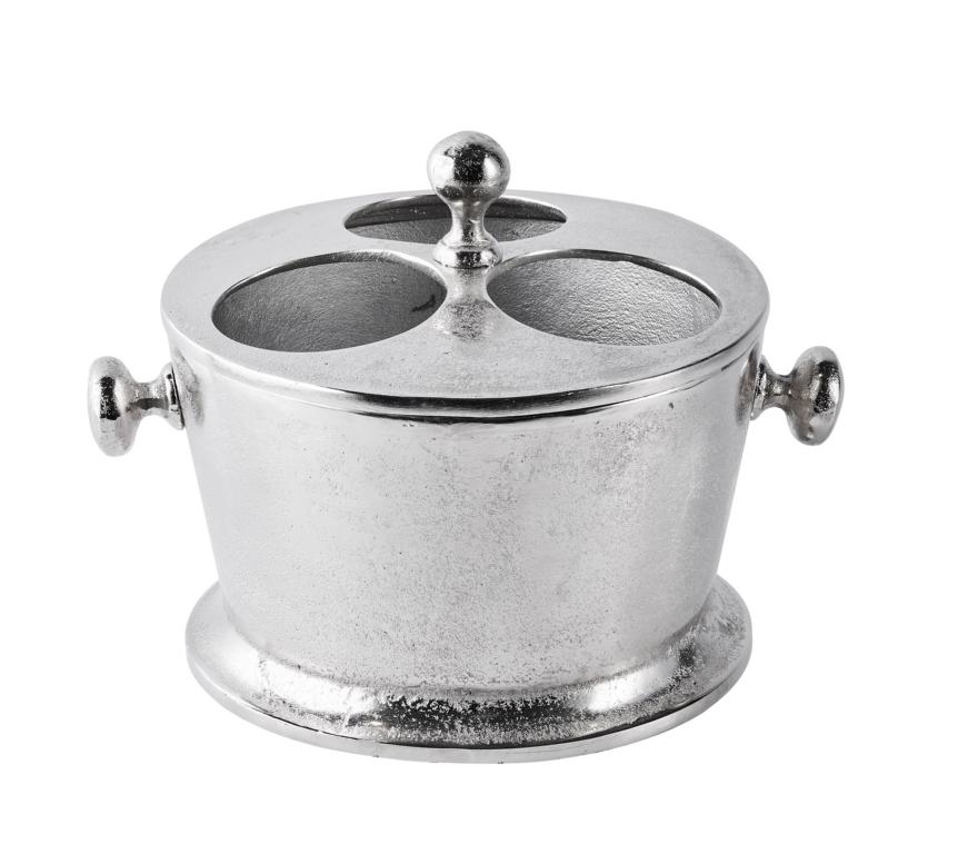 K-hler_04_b Flaschenkühler Kühler für Flaschen Sekt Wein oder Champagner Silber Aluminium (Metall)