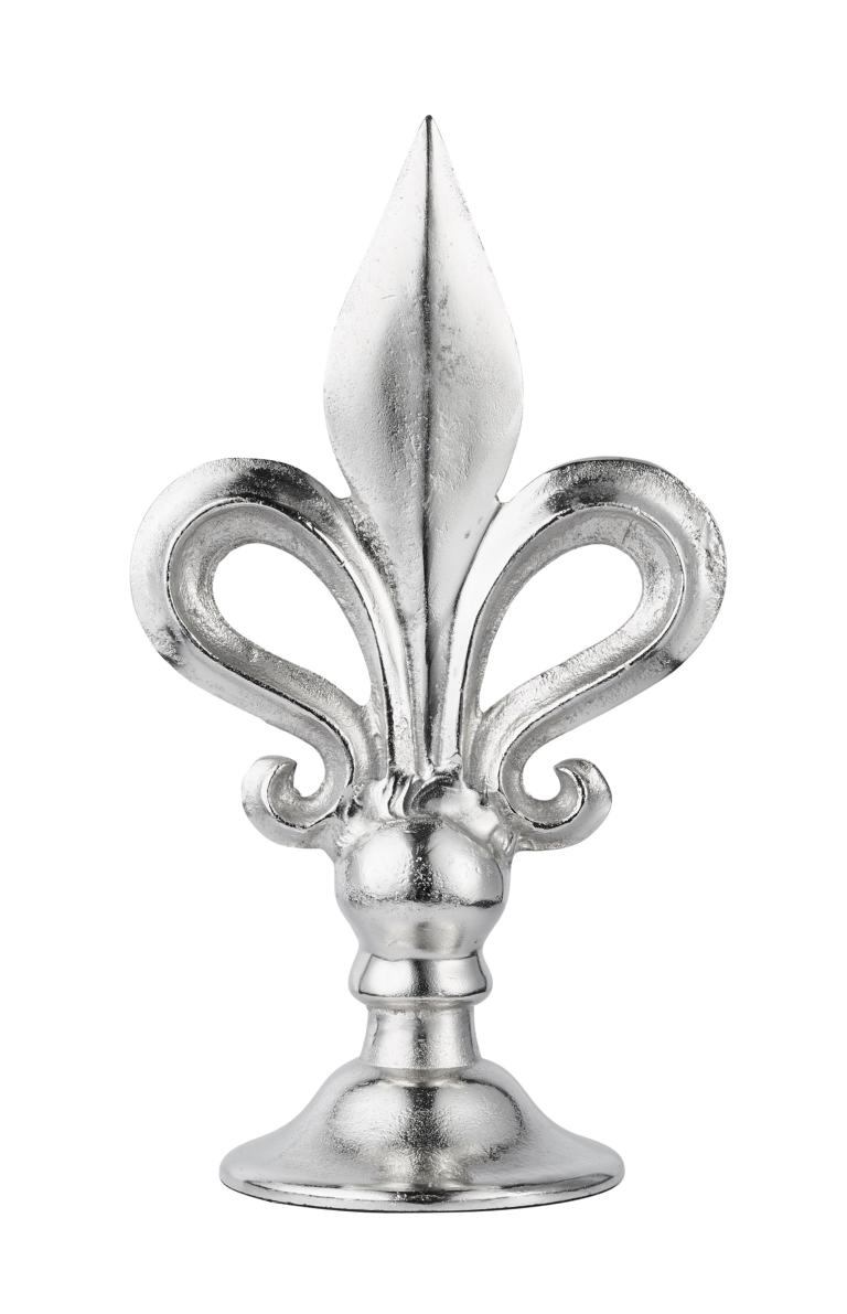 Lilie Silber Deko Aluminium Statue Lilie Deko Statue aus Metall in der Farbe Silber