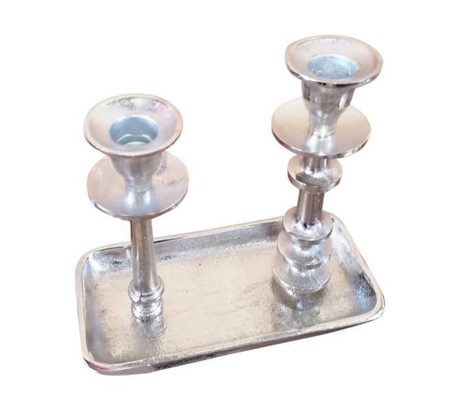Kerzenst-nder-2-Armig-Silber-Aluminium-Stabkerzen-MN-KS-80475ffd9b92d2600 Kerzenständer 2-Armig Silber