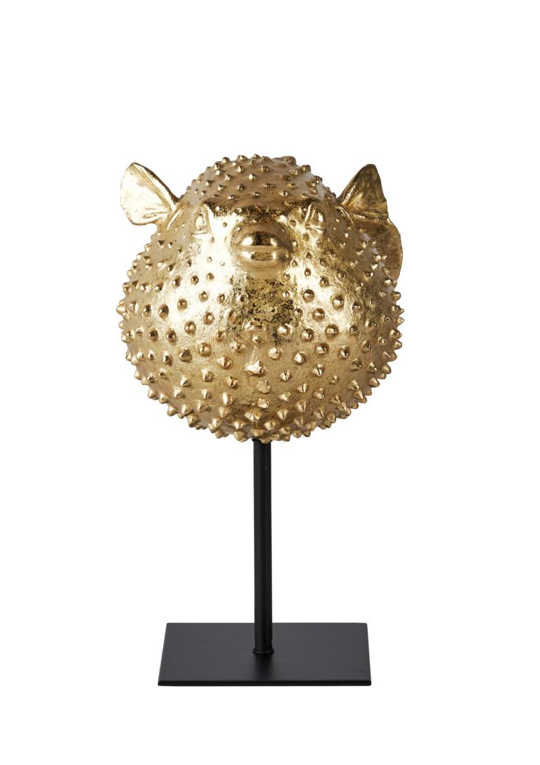 Kugelfisch-01 Kugelfisch Deko Gold