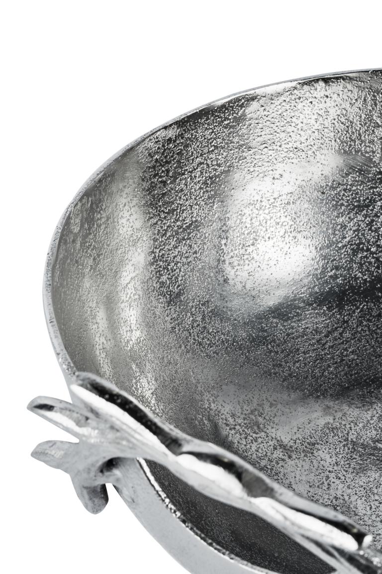Schale-rund-6 Schale Geweih Silber aus Metall