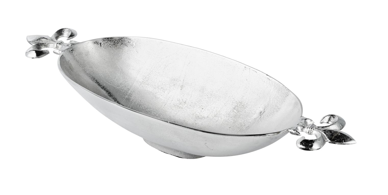 Schale_Lilie_oval_02_1 Schale Lilie oval tief in der Farbe Silber aus Metall
