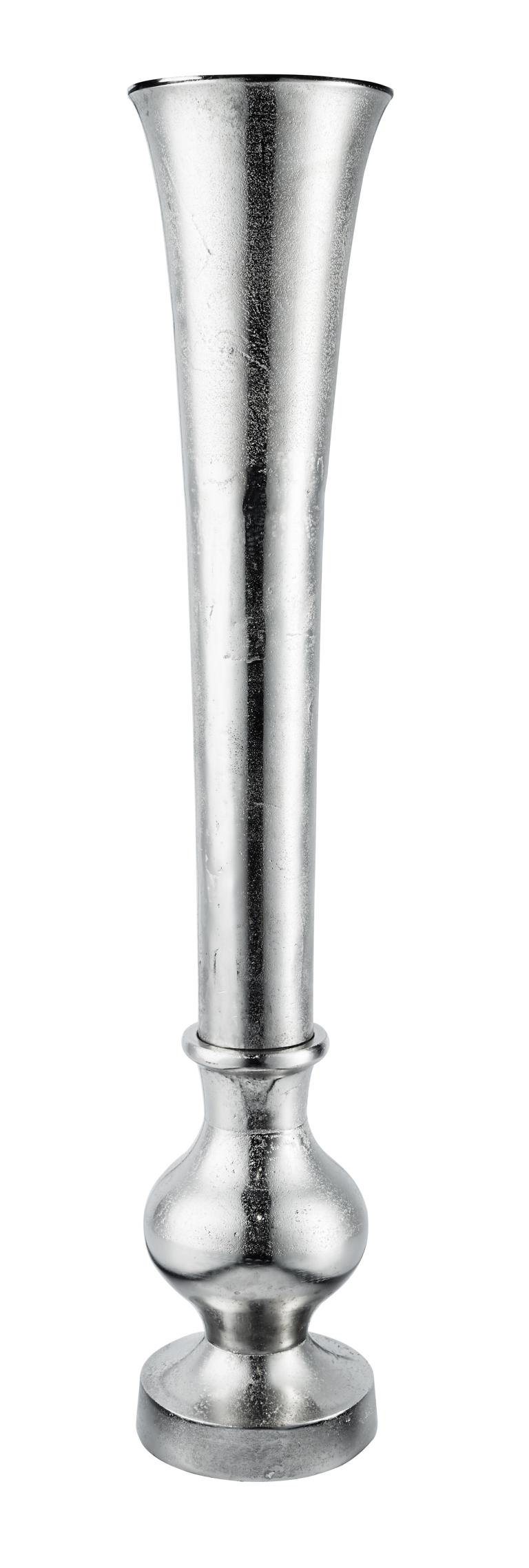 Vase-lang-1 Bodenvase Vase Silber aus Metall