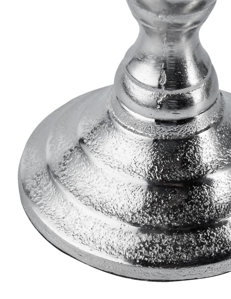 Kerzenst-nder-2er-05 Kerzenständer 2er Set aus Metall in der Farbe Silber