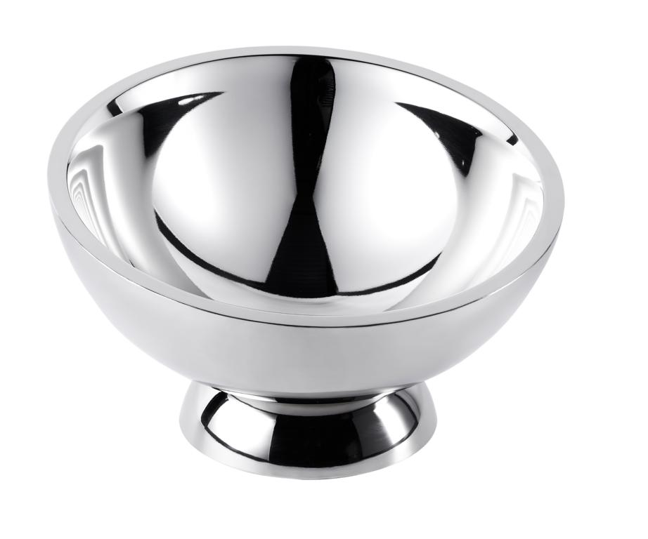 K-hler-halbrund-1 Champagnerkühler Flaschenkühler Doppelwandig Edetsahl Silber