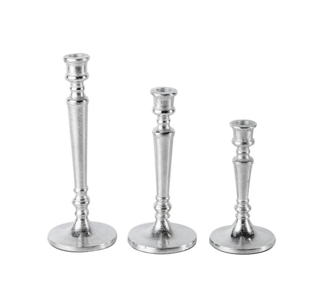 KATHRIN_BARNETZKE_Noll-191122-77 Kerzenständer Silber aus Metall (Aluminium)