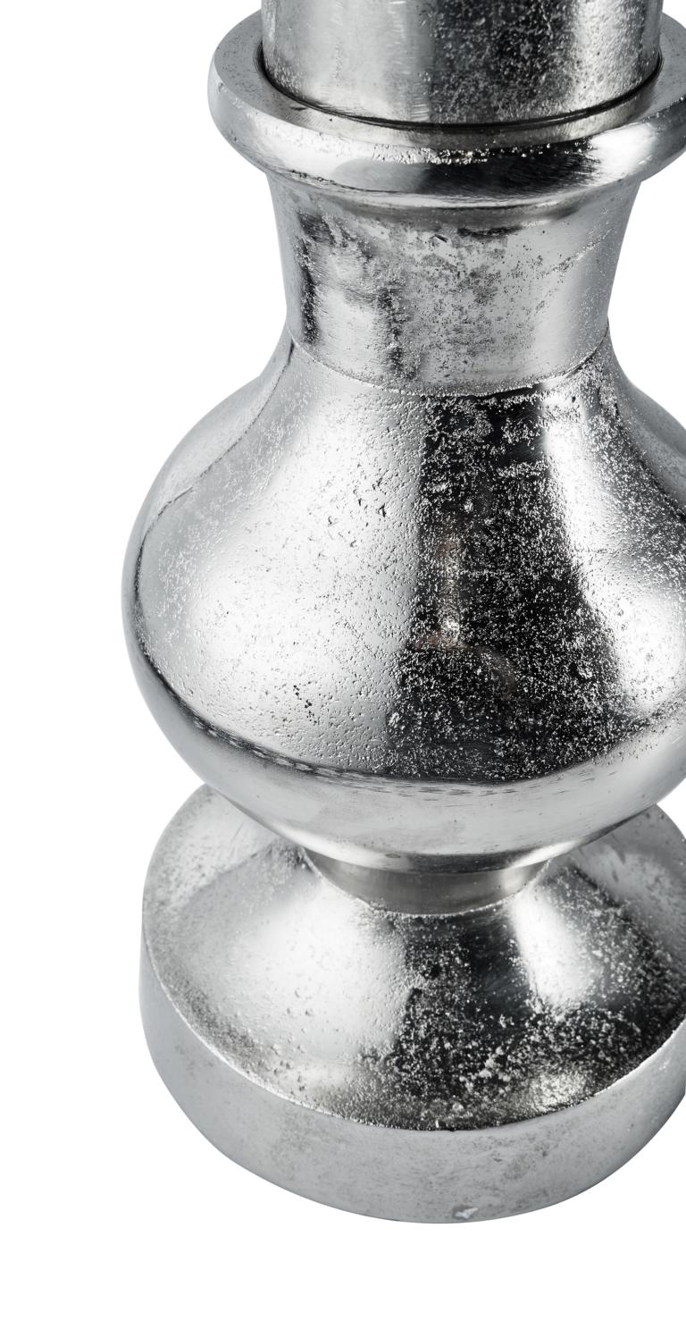 Vase-lang-5 Bodenvase Vase Silber aus Metall