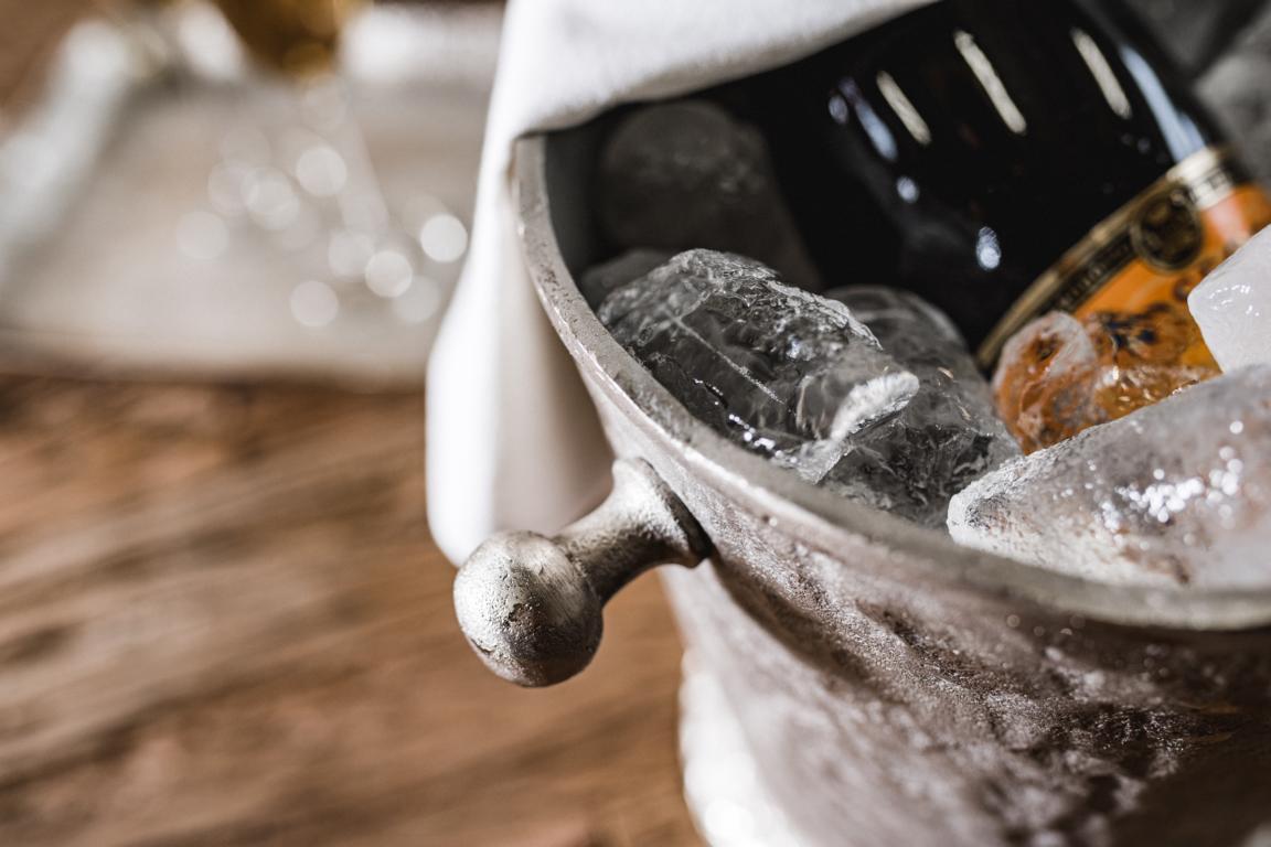 Flaschenkühler Kühler für Flaschen Sekt Wein oder Champagner Silber Aluminium (Metall) Flaschenkühler Silber Aluminium