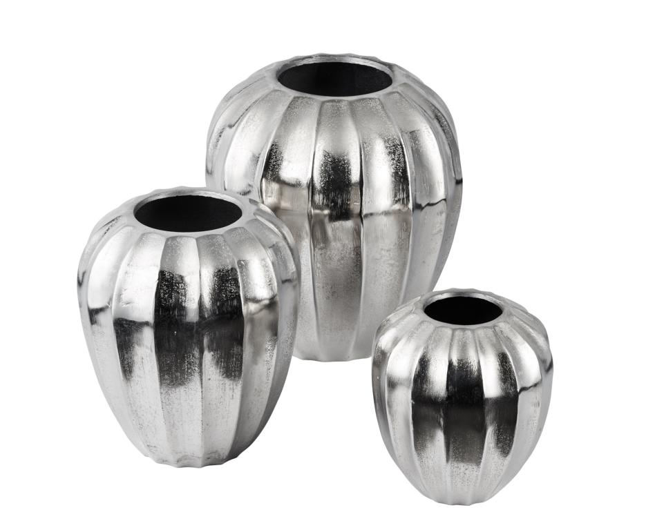 Vase-02_1 Vase Silber Rund aus Metall