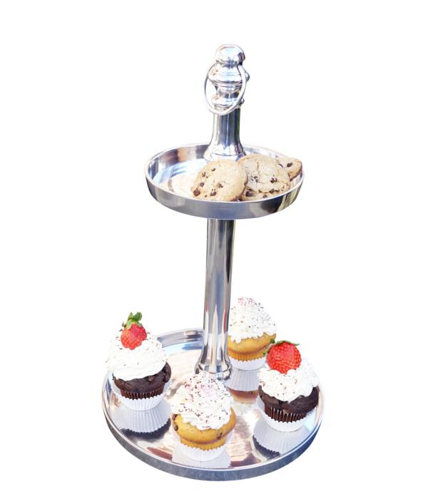 Philipp-Noll-Etagere-Aluminium-Silber-zweist-ckig-MN-DE-5015-3 Etagere Aluminium Silber Zweistöckig XL