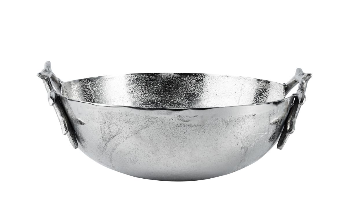 Schale-rund-1 Schale Geweih Silber aus Metall