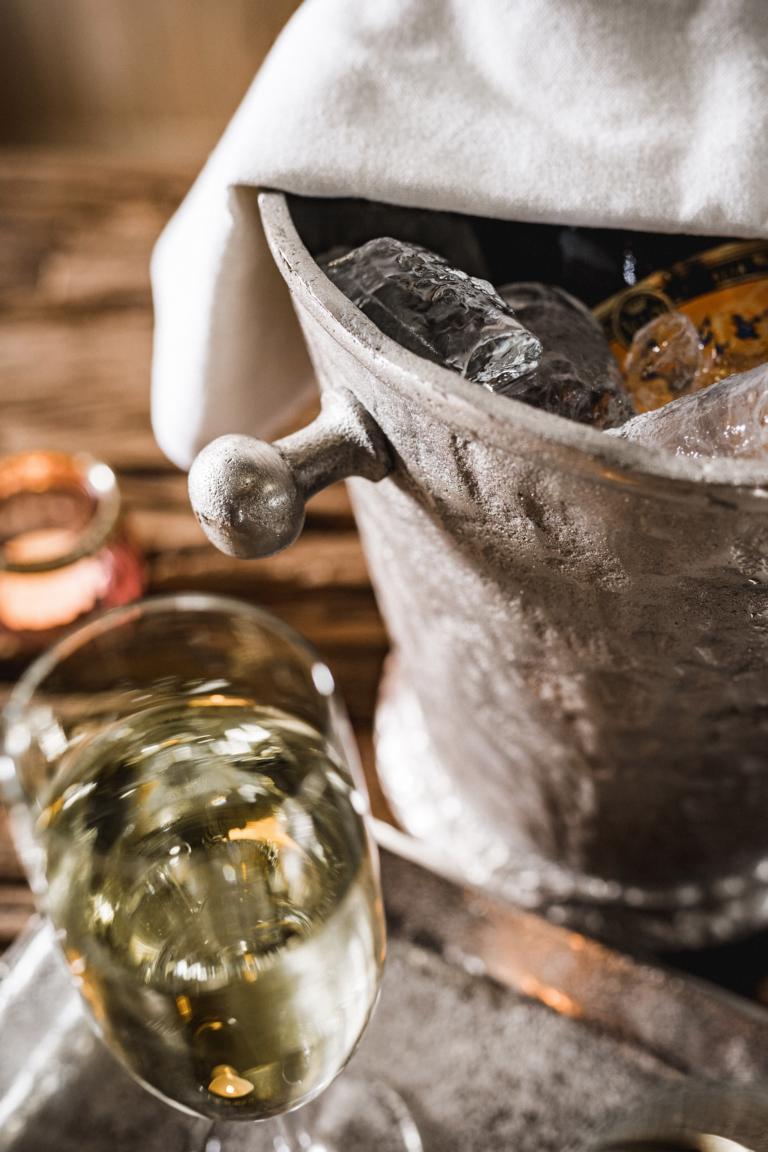 Flaschenkühler Kühler für Flaschen Sekt Wein oder Champagner Silber Aluminium (Metall) Flaschenkühler Silber Aluminium