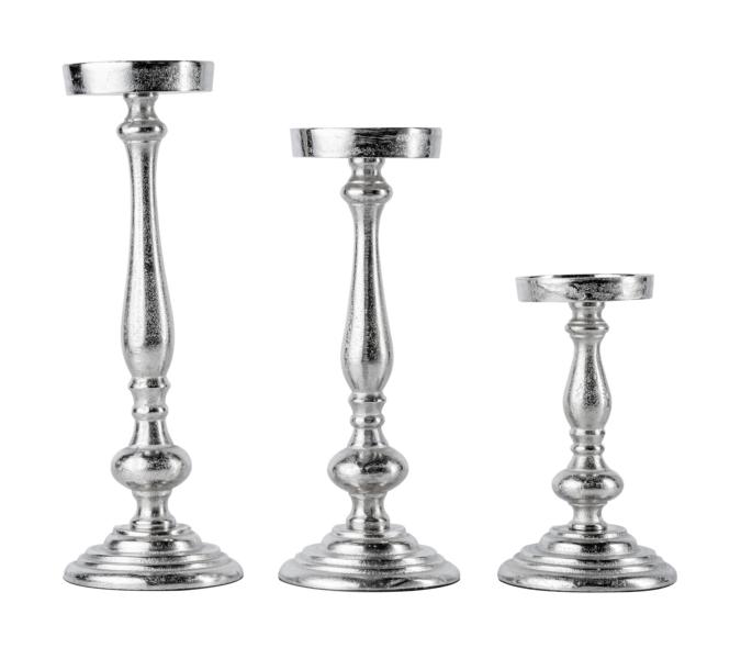 KATHRIN_BARNETZKE_Noll-191122-35 Kerzenständer Silber aus Metall (Aluminium)