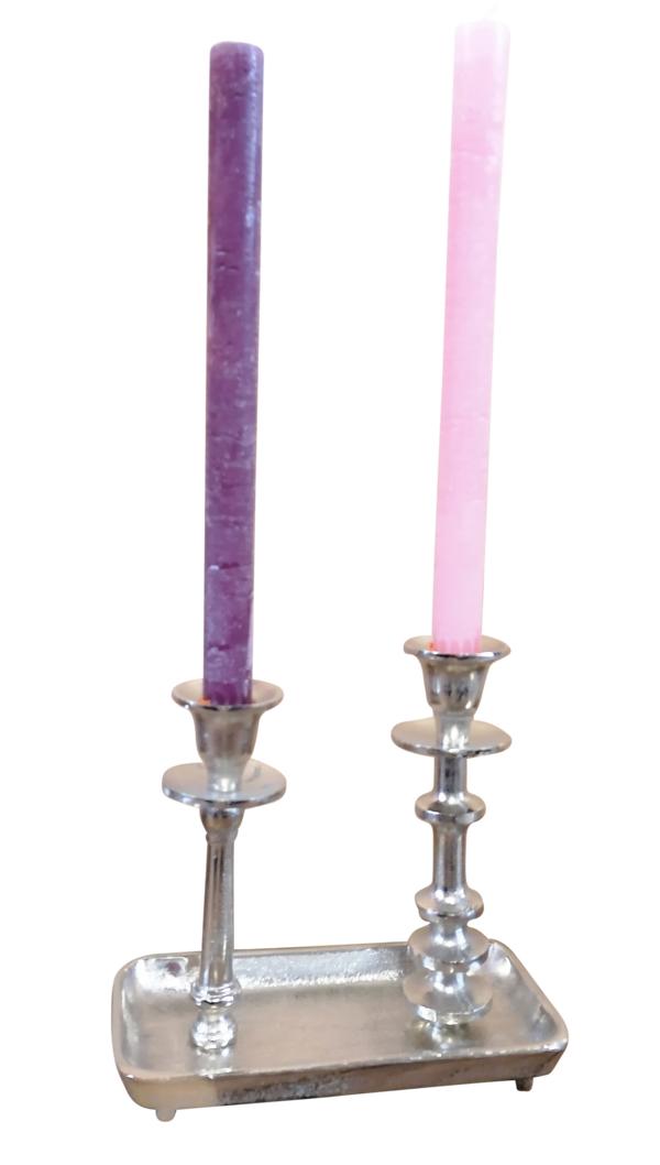 Kerzenst-nder-2-Armig-Silber-Aluminium-Stabkerzen-MN-KS-8047-25ffd9b9174026